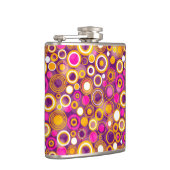 Violettes Tupfen-Muster Flachmann (Rechts)