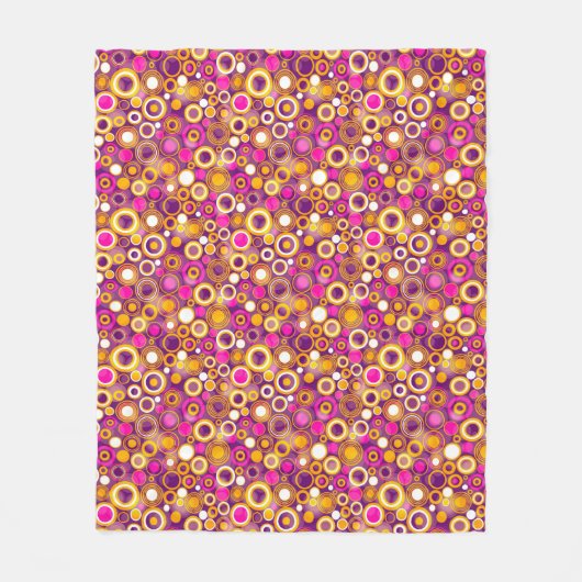 Violettes Tupfen-Muster Fleecedecke (Vorderseite)