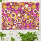 Violettes Tupfen-Muster Küchentuch (Gefaltet)