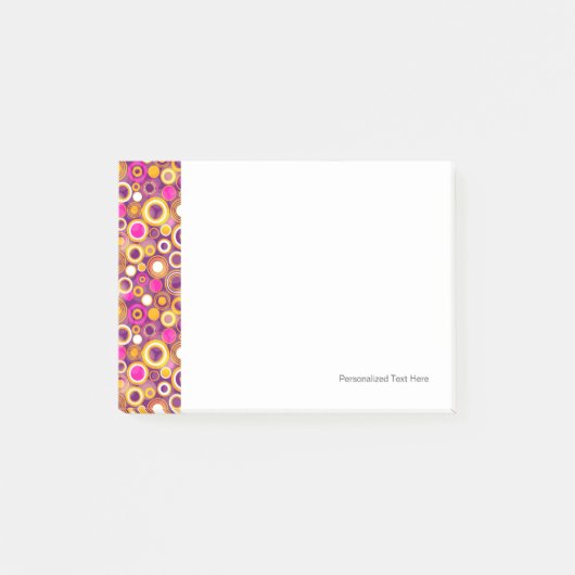 Violettes Tupfen-Muster Post-it Klebezettel (Vorderseite)