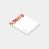 Violettes Tupfen-Muster Post-it Klebezettel (angewinkelt)