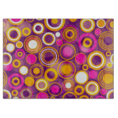 Violettes Tupfen-Muster Schneidebrett (Vorderseite)