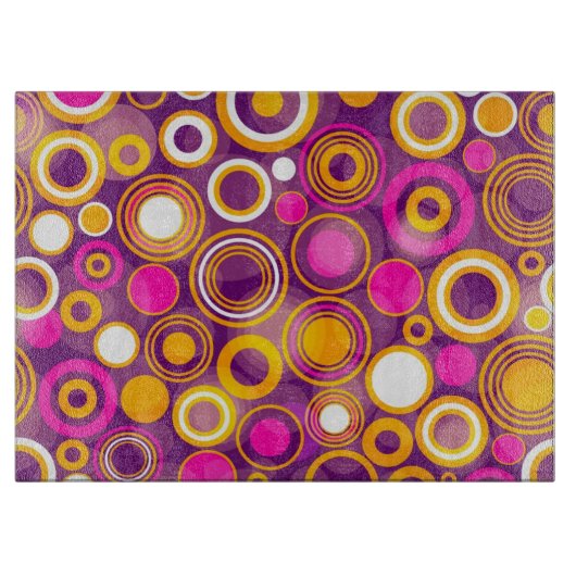 Violettes Tupfen-Muster Schneidebrett (Vorderseite)