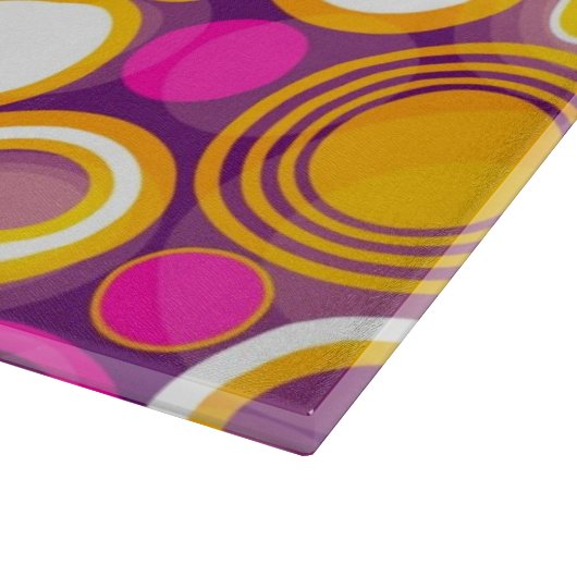 Violettes Tupfen-Muster Schneidebrett (Ecke)