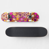 Violettes Tupfen-Muster Skateboard (Horizontal)
