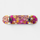 Violettes Tupfen-Muster Skateboard (Horizontal)