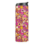 Violettes Tupfen-Muster Thermosbecher (Nach links gedreht)