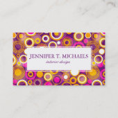 Violettes Tupfen-Muster Visitenkarte (Vorderseite)