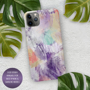 Violettes Türkis Korallen Kunstgemälde iPhone 15 Pro Max Hülle