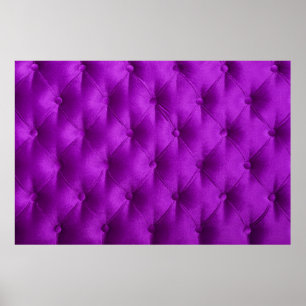 Violettes violettes Samt-Capitone-Textil Hintergru Poster