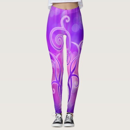Violettflame - Grafikdesign Leggings (Vorderseite)