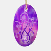Violettflame/Violettfeuer Keramik Ornament (Rechts)