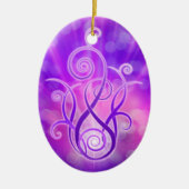 Violettflame/Violettfeuer Keramik Ornament (Vorne)
