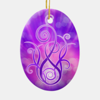 Violettflame/Violettfeuer Keramik Ornament