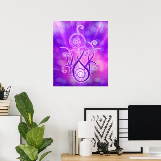 Violettflame/Violettfeuer Poster (Heimbüro)