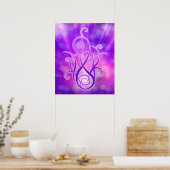 Violettflame/Violettfeuer Poster (Küche)
