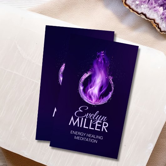 Violettflamme - Lila Flamme Visitenkarte