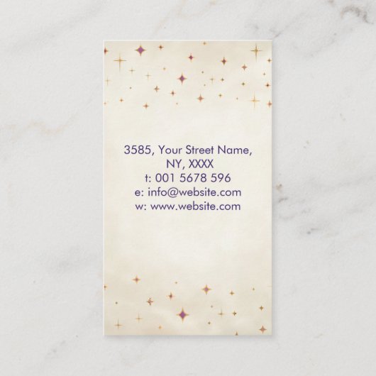 Violettflamme - Lila Flamme Visitenkarte (Rückseite)