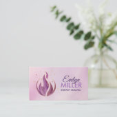 Violettflamme Visitenkarte (Stehend Vorderseite)