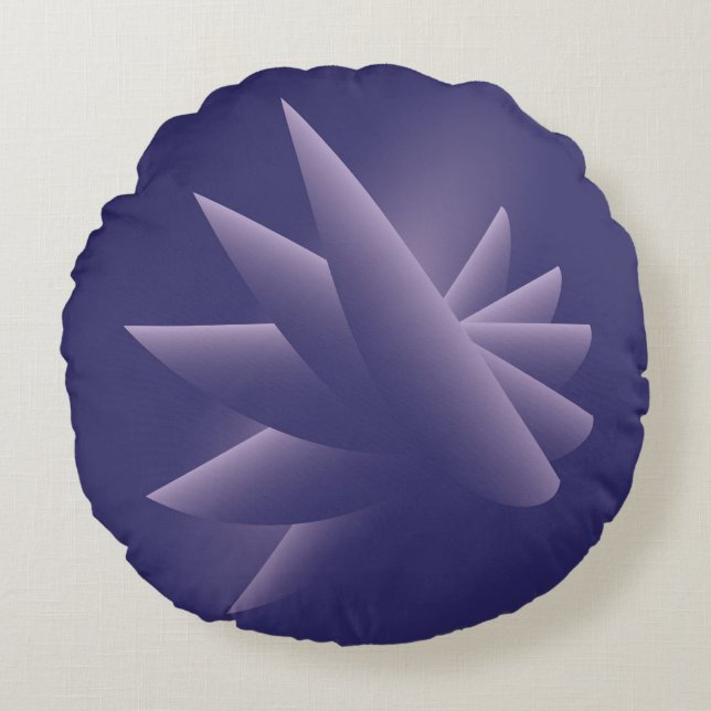 Violettflügel Rundes Kissen (Vorderseite)