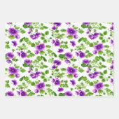Violettflüster, Lila Blüten Geschenkpapier Set (Vorderseite)