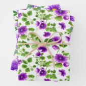 Violettflüster, Lila Blüten Geschenkpapier Set (Beispiel)