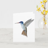 Violettkronenvogel Karte (Gelbe Blume)