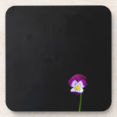 Violettküste Blume Getränkeuntersetzer (Vorderseite)