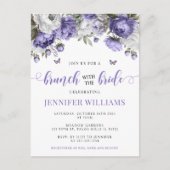 Violettlavendel Brautbrunch-Dusche Postkarte (Vorderseite)