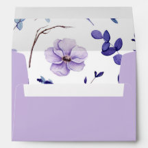 Violettlavender Floral Umschlag