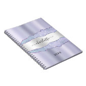 Violettlavender silberne Ahornmarmorbezeichnung Notizblock (Rechte Seite)