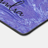 Violettmarmor Abstrakt Personalisiert Schreibtischunterlage (Ecke)