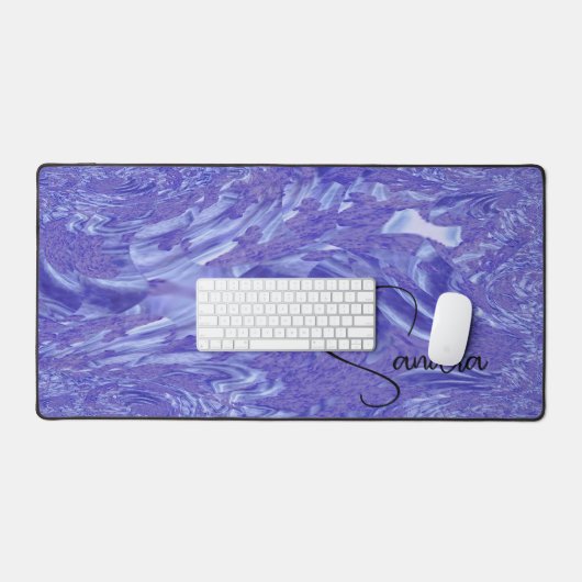Violettmarmor Abstrakt Personalisiert Schreibtischunterlage (Tastatur & Maus)