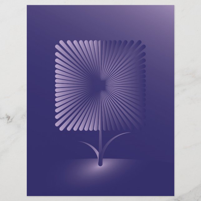 Violettquadrat Blume (Vorderseite)