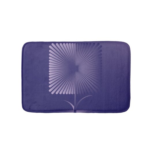 Violettquadrat Blume Badematte (Vorderseite)