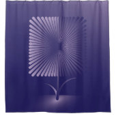Violettquadrat Blume Duschvorhang (Vorderseite)