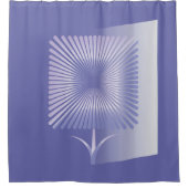 Violettquadrat Blume Duschvorhang (Vorderseite)