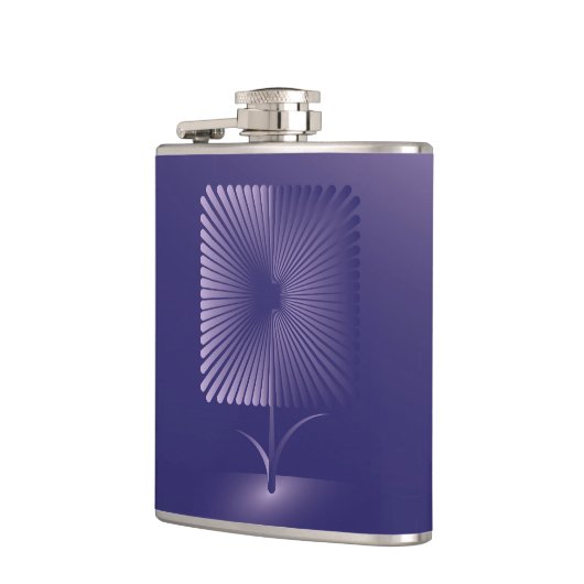 Violettquadrat Blume Flachmann (Links)