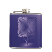 Violettquadrat Blume Flachmann (Vorderseite)