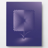 Violettquadrat Blume Fotoplatte (Vorderseite)