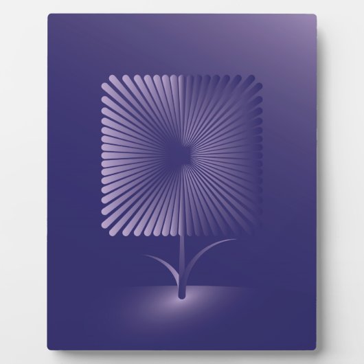 Violettquadrat Blume Fotoplatte (Vorderseite)