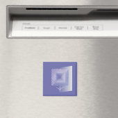 Violettquadrat Blume Magnet (In Situ (Geschirrspüler))
