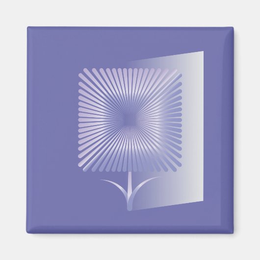 Violettquadrat Blume Magnet (Vorne)