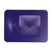 Violettquadrat Blume Magnet (Horizontal)