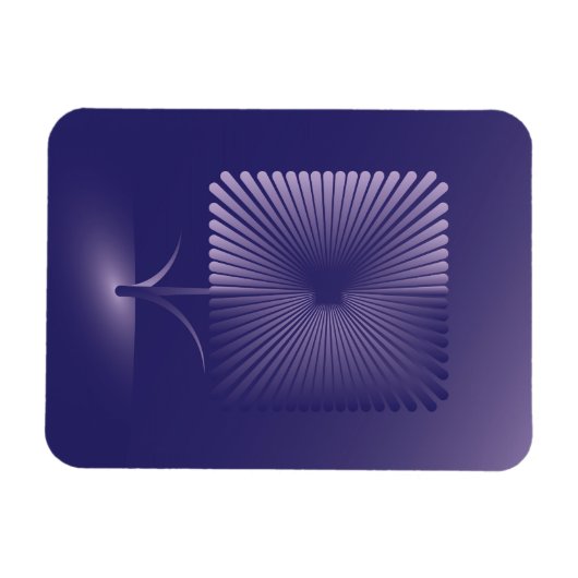 Violettquadrat Blume Magnet (Horizontal)