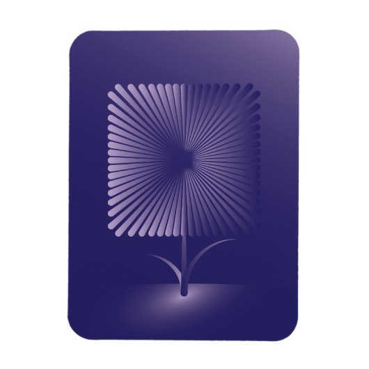 Violettquadrat Blume Magnet (Vertikal)