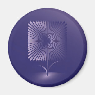 Violettquadrat Blume Magnet