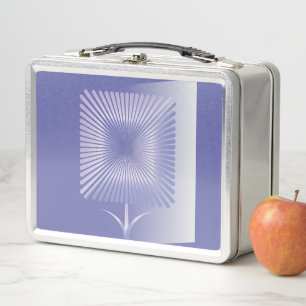 Violettquadrat Blume Metall Brotdose