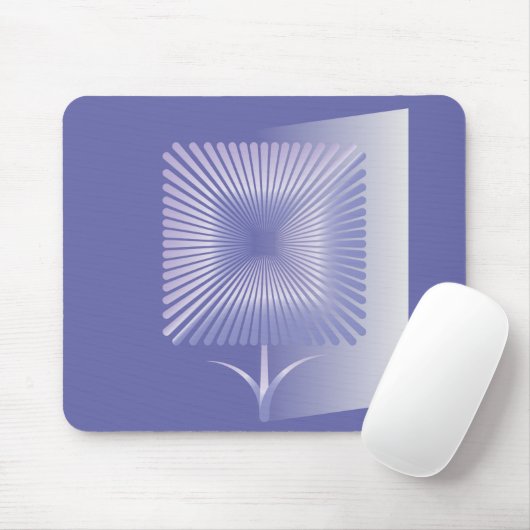 Violettquadrat Blume Mousepad (Mit Mouse)