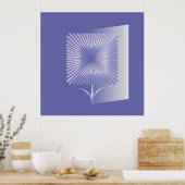 Violettquadrat Blume Poster (Küche)